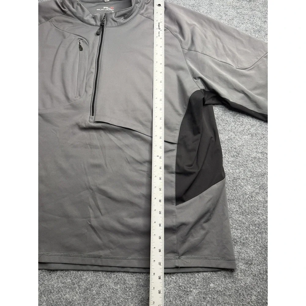 RLX Ralph Lauren Mens XXL Gray 1/2 Zip Golf Pullover Embroidered Doral